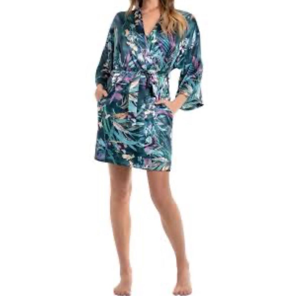 Brand New Linea Donatella Women's Size S/M Turquoise Robe